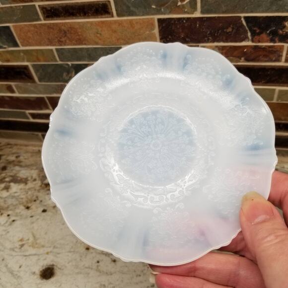 2 Vintage Monax American Sweetheart Depression Glass Coffee Cups & Saucers - Picture 2 of 3